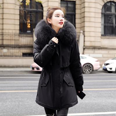 Women's Autumn And Winter Cotton Jacket With Plush Lining Short Large Collar Down Jacket