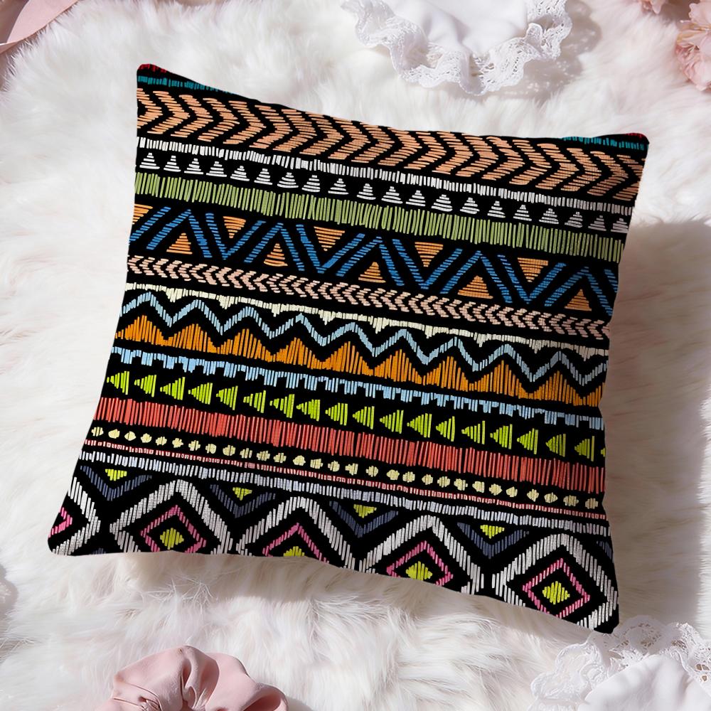 Retro Patterns Cushion Cover Premium Comfort Reversible Pillow Cove Two In One Design for Any Room Car Interior