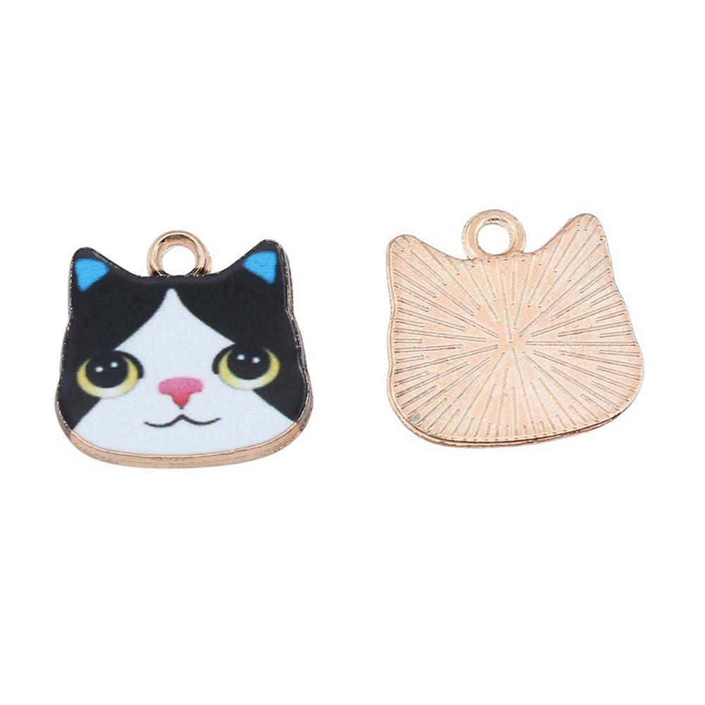 Enamel Charms Cats Pendants For Cute Pet Lover Jewelry Making Accessories