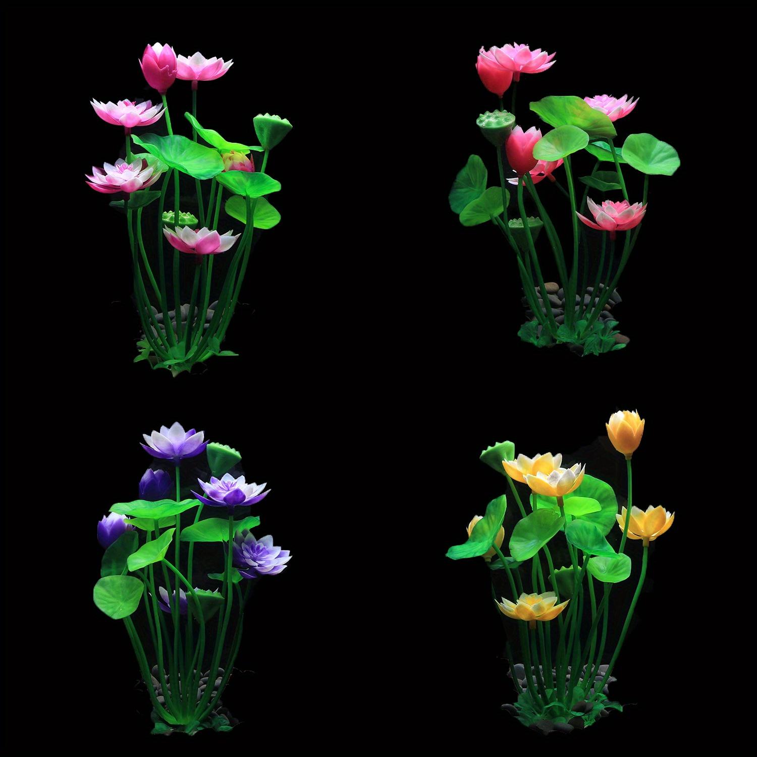 

Crafts, 4 Pieces Simulation Lotus Ornaments Fake Plants Decorative Plastic Plants Artificial Plants Fish Aquarium Accessories 4pcs