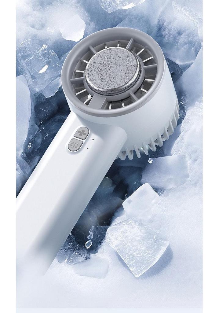 Top-Selling Portable Rechargeable Ice Pack Handheld Fan with Display Screen for Outdoor Summer Travel Cooling