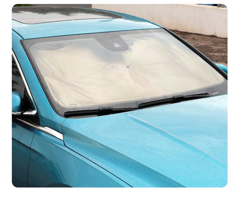 Black Gold Titanium Car Sunshade - Front Windshield Heat Insulation Sun Protection