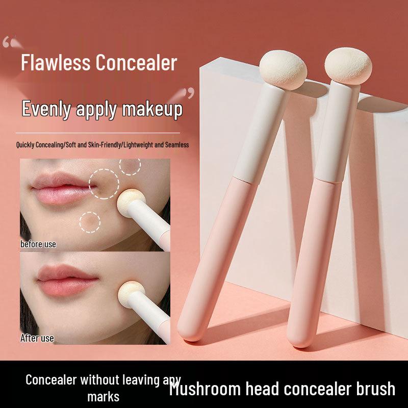 Mushroom Head Dual-Use Makeup Brush for Seamless Blending – Wet & Dry Concealer Application