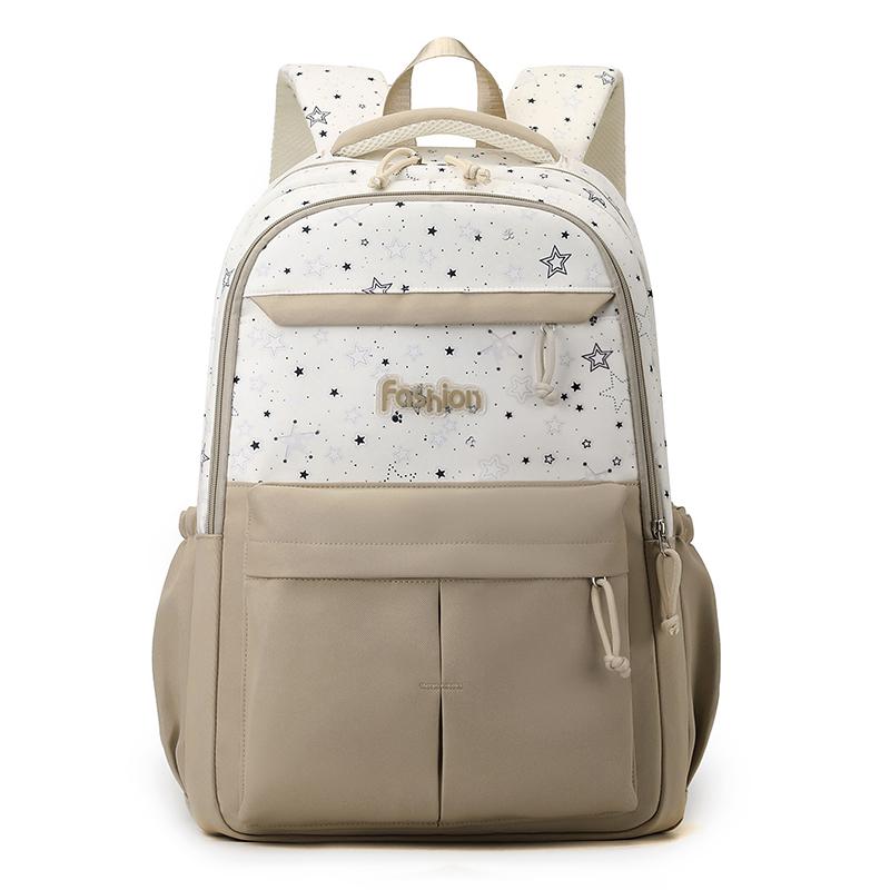 Lightweight Student Schoolbag Stars Print Women's Large Capacity Backpack