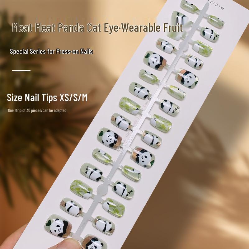 

Chinese Style Nail Art: Cute Cartoon Panda and Bamboo Leaf Stickers