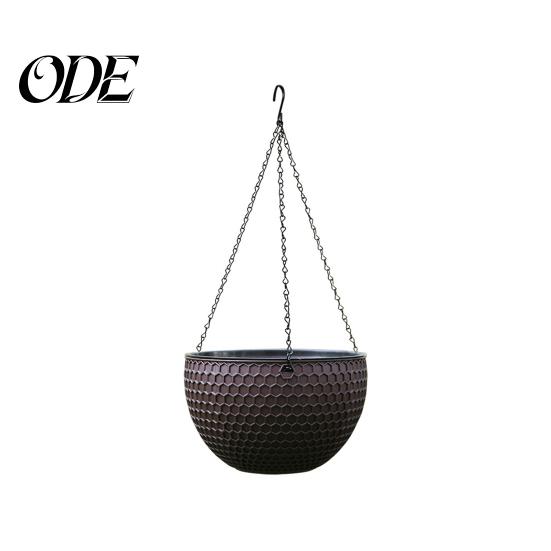 Hanging Pot Flower Basket Imitation Honeycomb Self Water Absorption Plant Hanger Waterproof Outdoor Resin for Garden