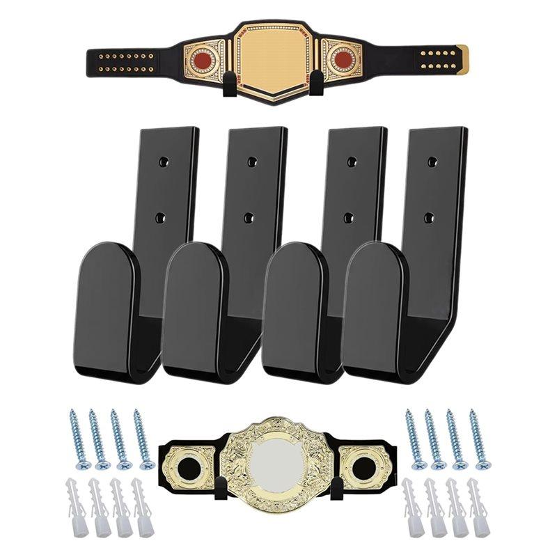 AT19-Acrylic Stand For Wrestling Championship Belt Wall Mount Display Holder(4 Pcs), For Boxing& Wrestling Fan Accessories