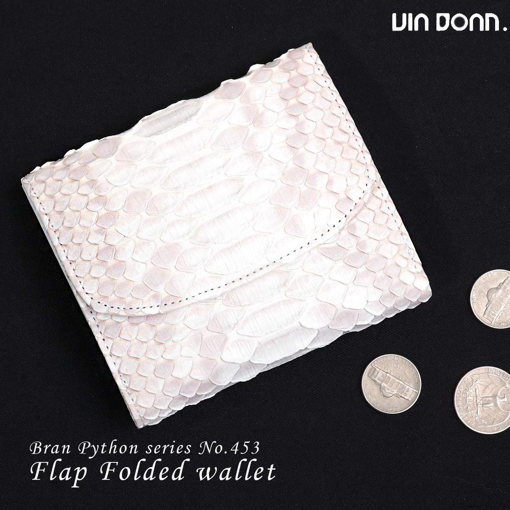 VIA DOAN Bran Python Bifold Wallet 453 Elfenbein