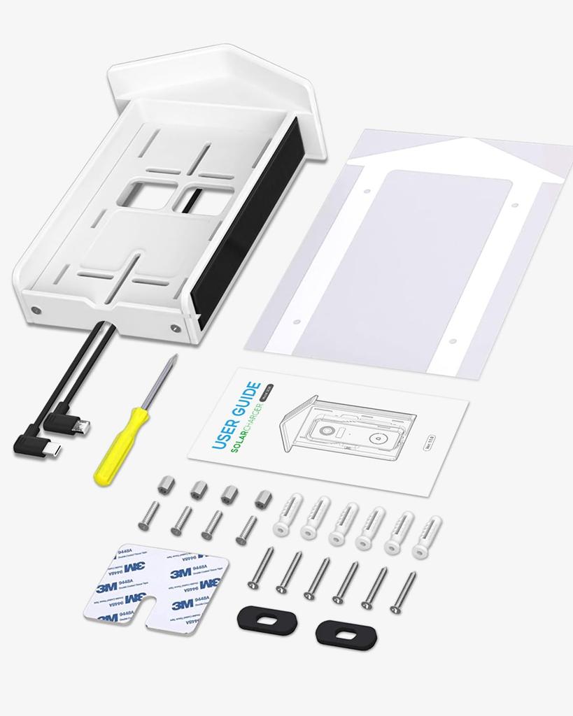 Solar Panel for Video Micro USB Solar USB Compatible with Solar Doorbells Doorbell, Port, Charger,