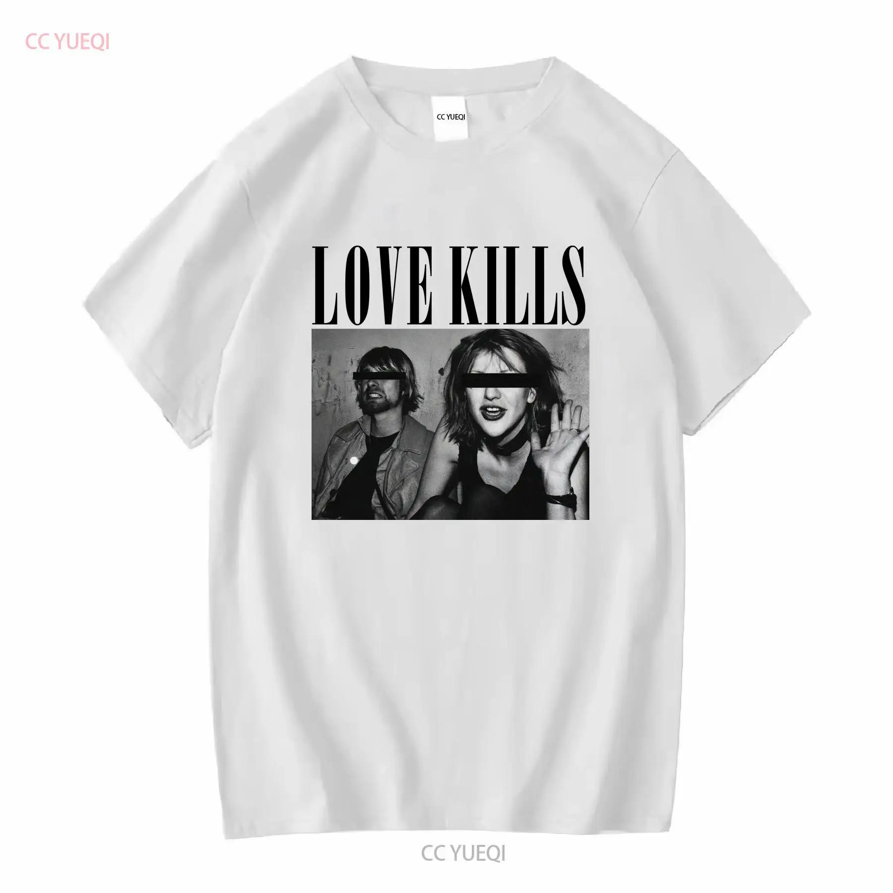 Kurt Courtney Cobain Kill Brand Love Kills Throwback T Shirt Small vintage Washed graphic Top For Everyday Wear Stylish S разноцветный