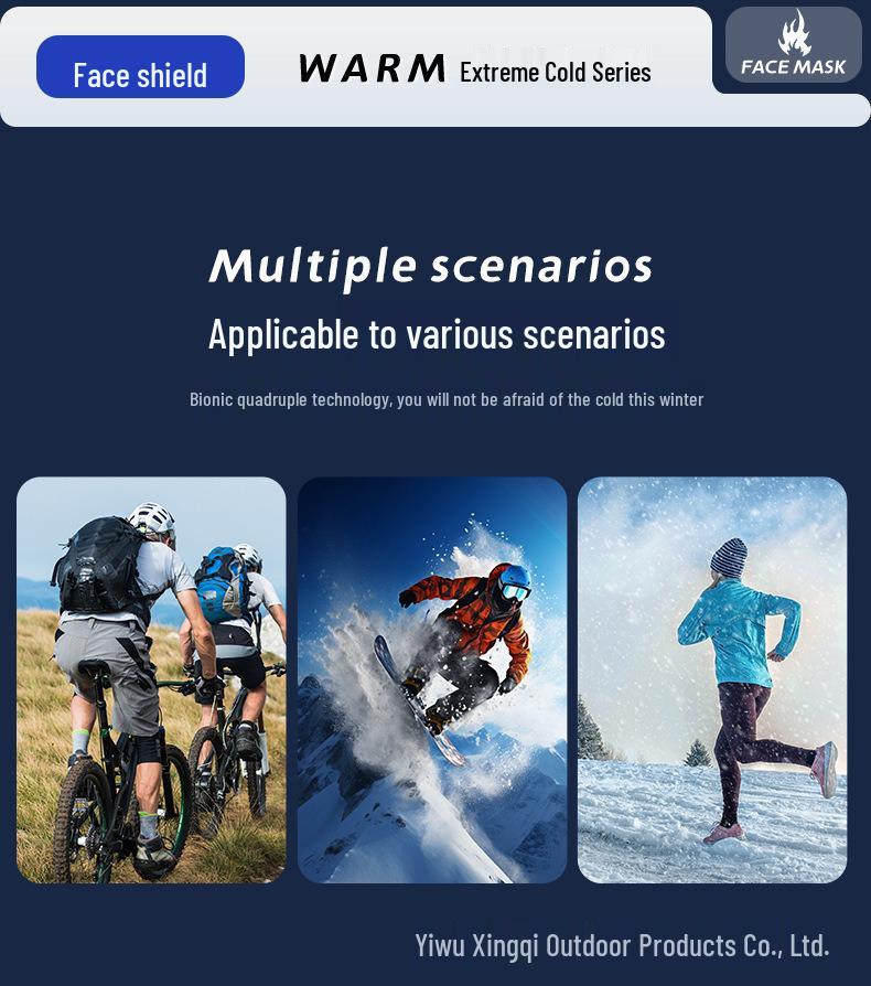 Outdoor Skiing & Fishing Dustproof Neck Gaiter: Cold-Protection Knit Style Face Mask for Cycling, Mountaineering, Autumn & Winter