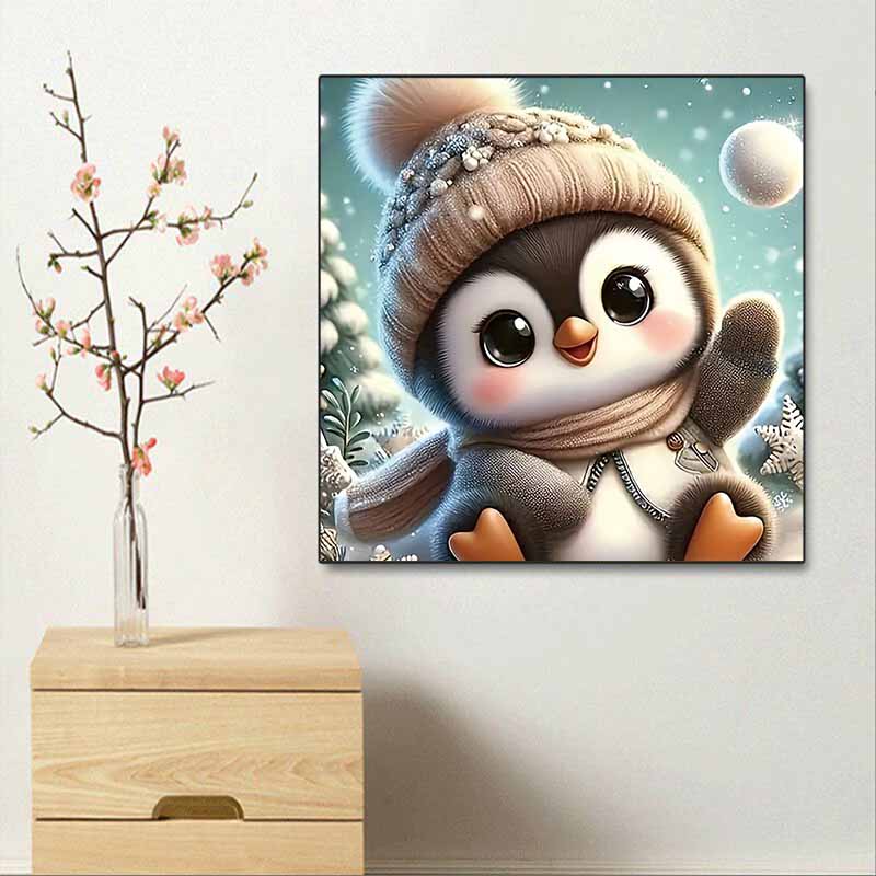New Arrival 5D DIY Full Circle Diamond Painting "Cartoon Penguin" Embroidery Cross Stitch Home Decor Gift