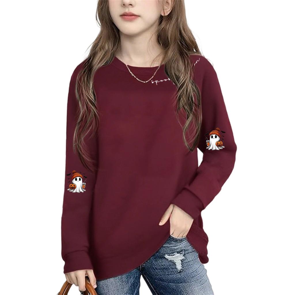 Boys Girls Child Fashion Daily Versatile Casual Crewneck Sweatshirts Daily Long Sleeve Patchwork Top Sweatshirts