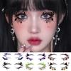 Waterproof Cosplay Makeup Transfers 2 Pairs Halloween Eye Tattoo Stickers, Temporary Face Decals with Quick Art for Novices Pumpkin Bat Spider