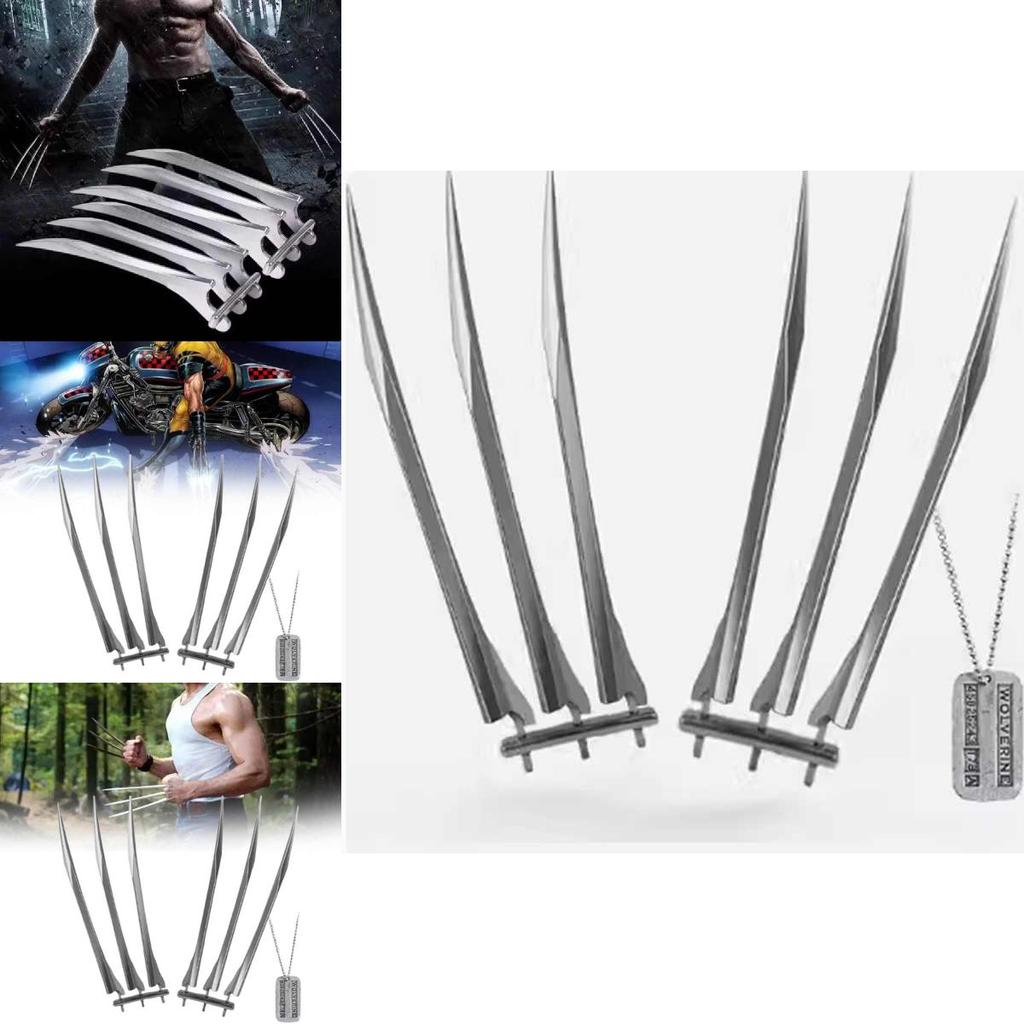 Wolverine Halloween Cosplay Claw Set With Plastic Weapon Accessories For Costume Parties
