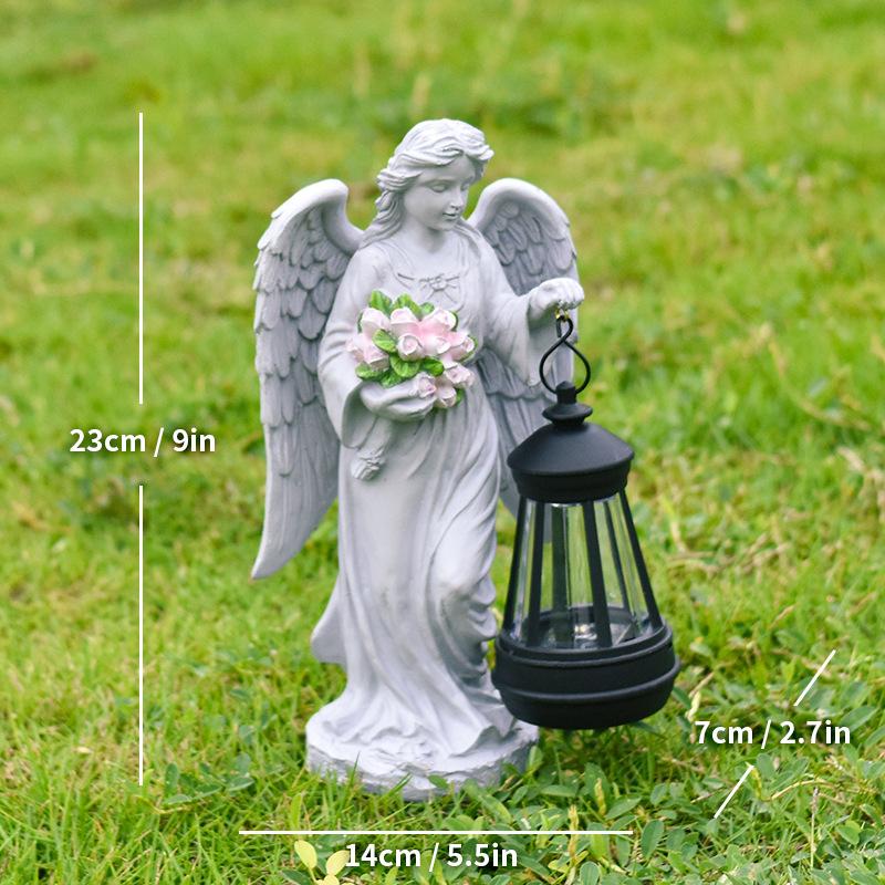 

JYL TS/137,New Angel Cupid Solar Light for Outdoor Garden Decor Figurine Garden Statue Craft One Size бледный серебристый