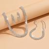 Fashion Necklace Earrings Bracelet Three-piece Set Wedding Dress Jewelry Accessories Bridal Accessory Set
