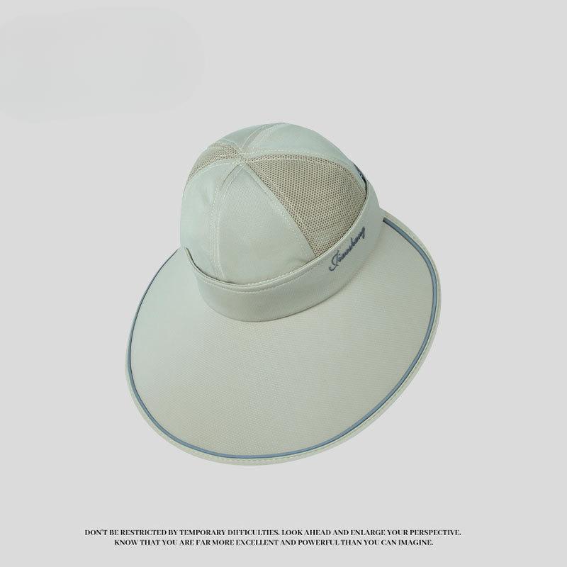 New Outdoor Sun Protection Hat for Women with Ultraviolet Rays  Summer  Plush Hat Brim Empty Top Ice Silk Sun Hat