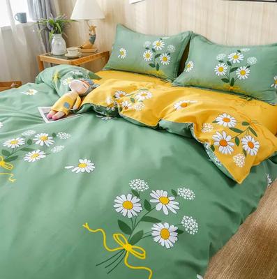 Flower Bedding Set Skin Friendly Boys Girls Duvet Cover +2pc Pillowcases + Flat Sheet Single King Queen Size Home Textile B89D