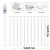 1pc 3*3m LED Curtain Lights USB Powered 8 Mode Remote Control Fairy String,Decoration Lights For Garland Wedding Home Bedroom