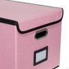 Collapsible Storage Container with Lids for Bathroom And Home Organization of Towels Clothes Books