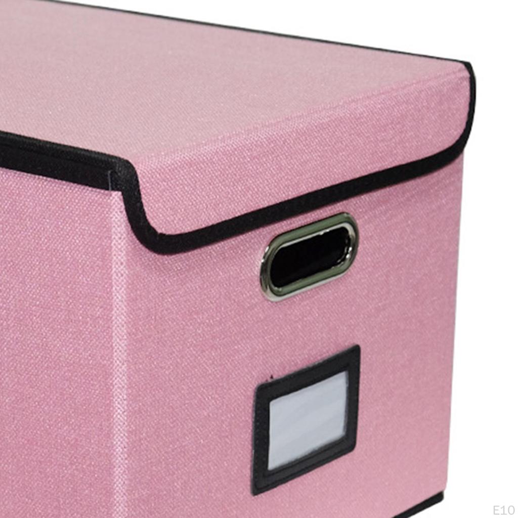 Collapsible Storage Container with Lids for Bathroom And Home Organization of Towels Clothes Books