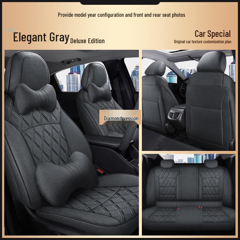 Toyota Corolla All-Season Linen Seat Covers, 5-Seat Full-Surround Design