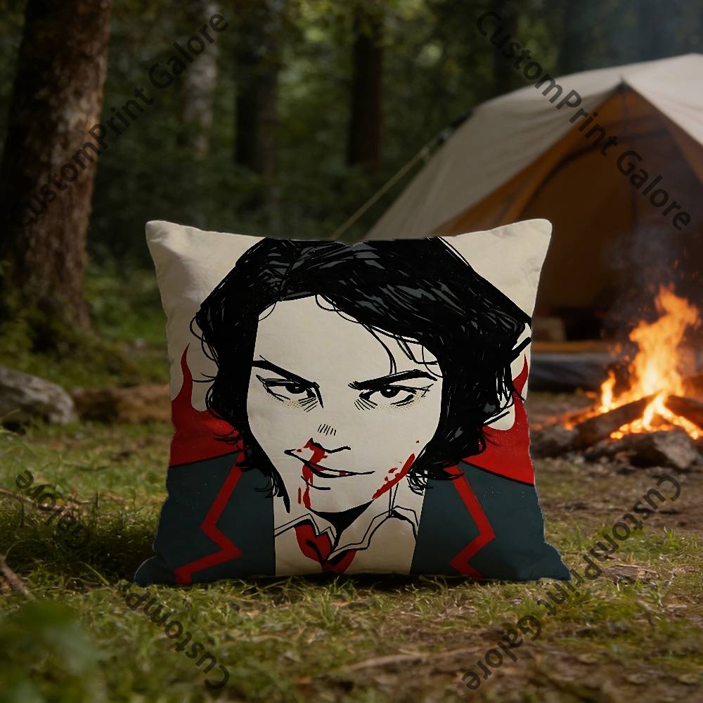 Emo Boy GGerard WWay Pillow Cover Polyester Square Cushion Case 45 Cm Decorative for Home Couch Bed Car Decor