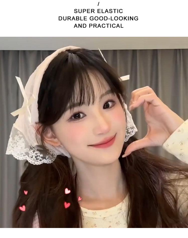 Women's Summer Silk Headscarf & Hair Tie - Pastoral French Seaside Style