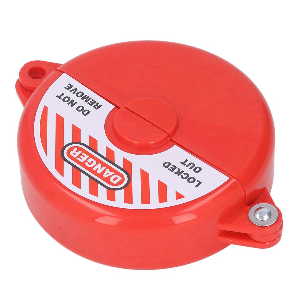 Security Valve Lock ABS Plastic Gate Valve Locking Device for Outdoor Garden 64‑127mm Valve Rod Red