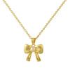 Bow Tie Necklace: Versatile Women's Luxury Gold Clavicle Chain, Highly Praised for Color Preservation