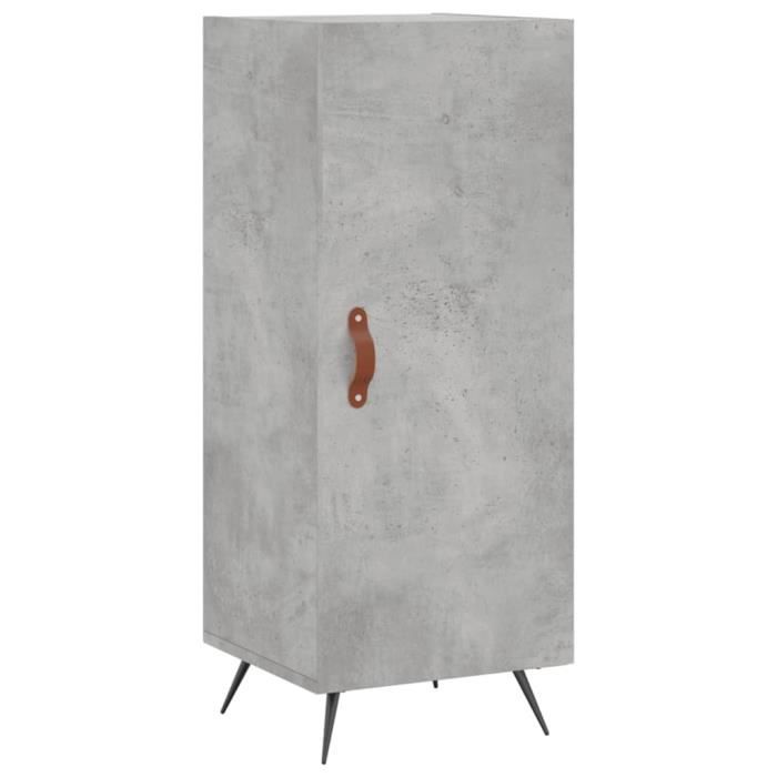 VidaXL Buffet Gris béton 34,5x34x90 cm Bois d'ingénierie 828512