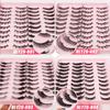 20 Pairs Of Oblique Flying Fox Eyes Large-Capacity Mixed False Eyelashes Natural Thick Simulated Eyelashes
