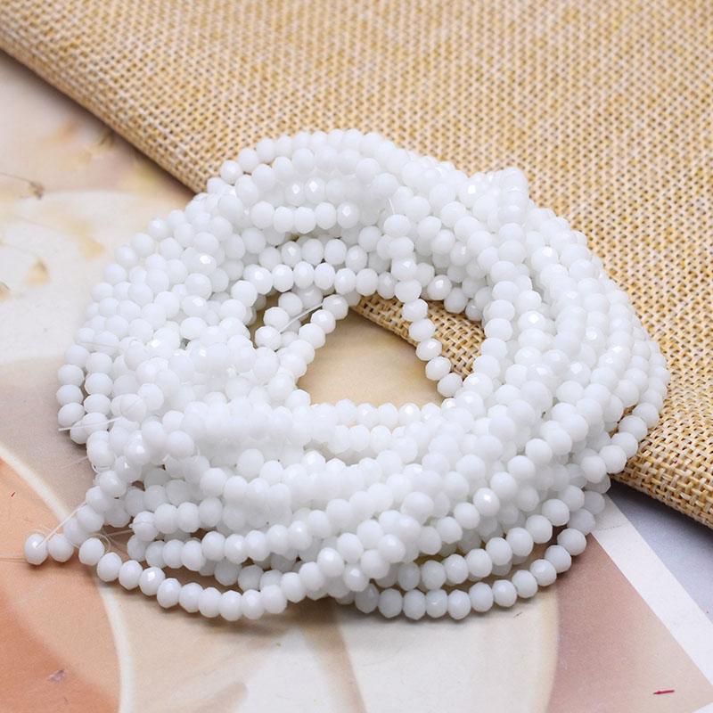 New 2 3 4mm Dyeing Rondelle Crystal Glass Beads Summer Color Faceted Loose Spacer Glass Beads for Jewelry Making DIY Necklace 2mm approx 155cs