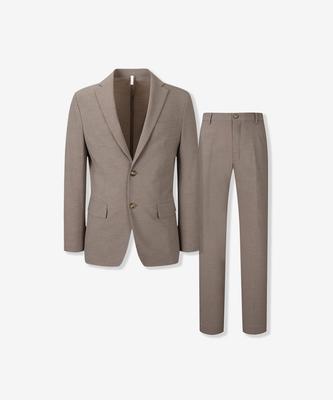 Sieg Hopsack Two-Button Setup Set Beige (Piead4024_Pifad4224) (A Type)