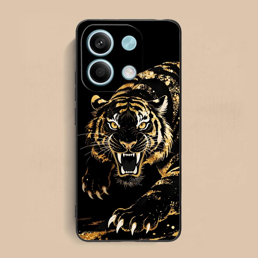 

Tiger Neon Mobile Cell Phone Case for Xiaomi Redmi Note 14 13 12 11 S Pro Plus 4G 5G Colorful Printing Cover Pretty Cover Luxury Redmi Note 14 4G (Global)