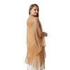 2026 Gold & Silver Sun Protection Batwing Sleeve Cardigan – Light, Tassel, Plus Size, Polyester Shawl