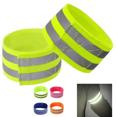 2 STÜCKE Lauf Reflektierende Armbänder für Handgelenk Knöchel Bein LED Reflektor Armband Nacht Radfahren Sicherheits Licht Band Led Armband Strap