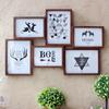 6 Inch 7 Inch Set of 6 Combination One-piece Wooden Photo Frame Modern Simple Style Wall-mounted Decoration Picture Frame Wall Image Frame