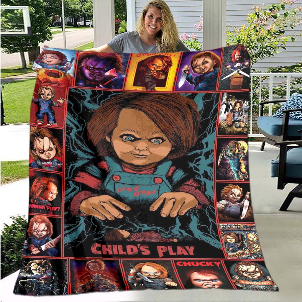 Halloween Horror Kürbis Filme Decke Sofa Decken für Betten Super Weich Warm Deckenbezug Flanell Überwurfdecke