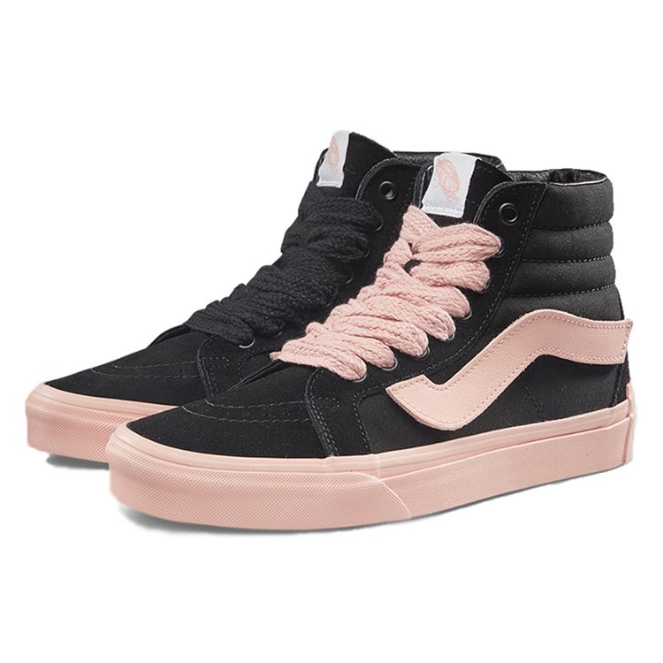 Vans Su Wu Kou X  SK8 Pig Year Velcro High Top Skate Shoes Unisex Skate Shoes Black Pink VN0A2XSBT3R