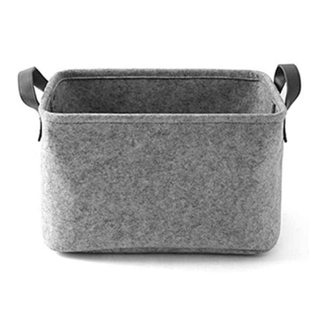 Cesta plegable para guardar juguetes con asa de cordón de algodón