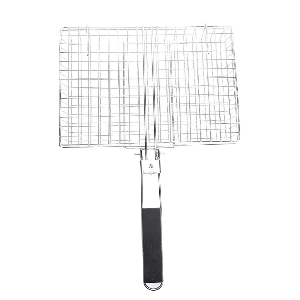Grill Basket Portable Folding BBQ Grilling Rack for Fish Vegetables Shrimp Barbeque Cooking Accessories