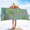 3D Beach Towel,Geometry Soft Bath Towels Highly Absorbent & Quick Dry Bath Washcloths,Sand Free Beach Towels for Adults,Kids