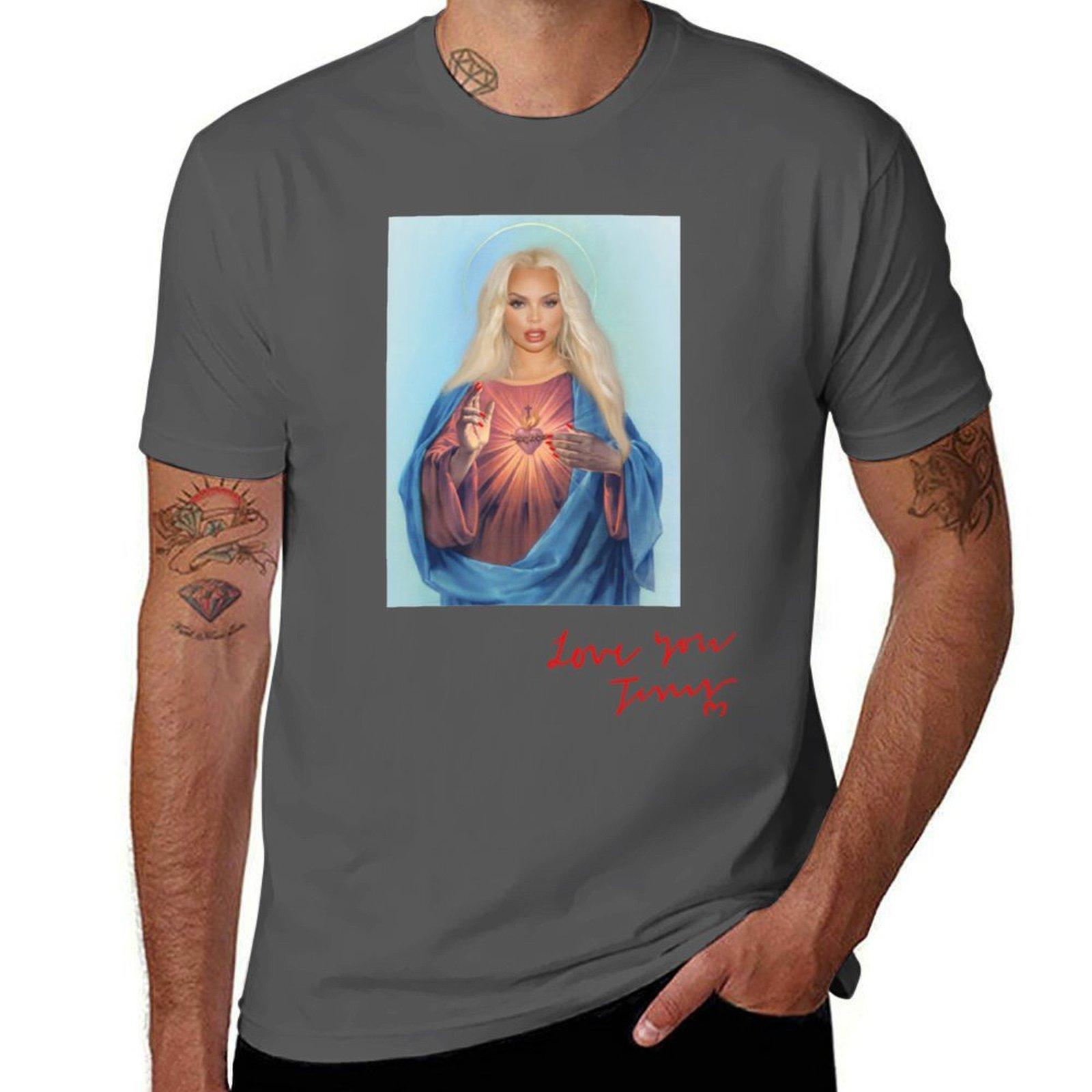 

Trisha Paytas Jesus T-Shirt t shirts for man cotton man t shirts for men T-Shirt 4XL