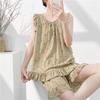 Pajamas Women's Summer Cotton and Silk Thin Suspender Sexy Cotton Silk Loungewear Sweet Shorts Two-piece Set Air Conditioning Clothing Summer