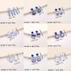 Chinese Style Blue and White Porcelain Earrings Wave Point Elegant Geometric Earrings  Lady/Gifts