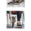 Men's Ethnic Pattern Retro Chunky Sneakers Casual Lace Up Outdoor Walking Shoes