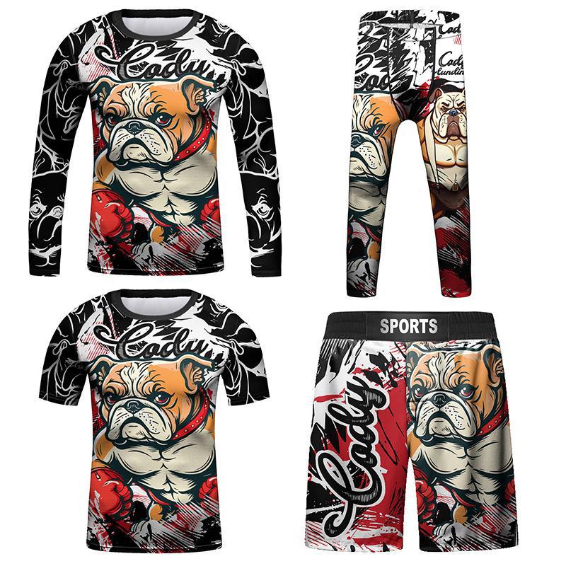Kids' Sportswear Set: Breathable, Stretchable 4-Piece for Basketball, Football, Cycling & Outdoors