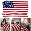 Coperta in Flanella Bandiera Americana, Morbida Coperta Plaid Patriottica in Peluche, Coperta Stelle e Strisce USA Regalo per Veterani Divano Letto Decorazione 4 Luglio